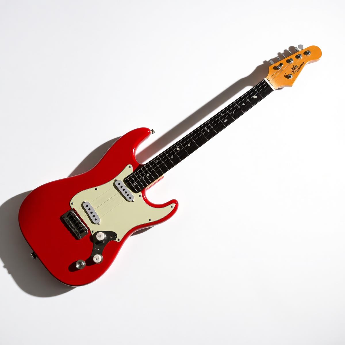 Red electric guitar